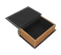 UKCOCO Boîte De Rangement Décorative En Bois Format Petite Bible 1pc Coffret Présent Noël Multifonction Stockage Friandises Bonbons Fête Accessoire Festif