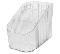 UKCOCO Boîte de Rangement Maquillage en Acrylique Transparent à 3 Compartiments, Organiseur Cosmétique Compact pour Faux Cils et Pinceaux, pour Coiffeuse et Table de Maquillage, Gain