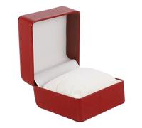 UKCOCO Boîte De Rangement Montre Unique en Cuir PU Rouge Foncé Doux, Organiseur Portable pour Montres Homme Et Femme, Coffret Carré à Coins Arrondis pour Voyage Et Collection