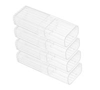 UKCOCO Boîte de Rangement Portable pour Cure-Dents et Coton-Tiges 4Pcs Plastique Transparent Étui Pratique Accessoire de Salle de Bain pour Voyage et Bureau