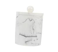 UKCOCO Boîte De Rangement pour Cotons-tiges Et Cure-Dents Grand Format en Résine Effet Marbre Veiné Blanc avec Couvercle Étanche pour Bureau Et Salle De Bain