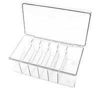UKCOCO Boîte de Rangement pour Outils D’extensions de Cils Couvercle, Organiseur de Maquillage Compact, Compartiments Pratiques pour Usage Professionnel et Personnel, Rangement de Bureau