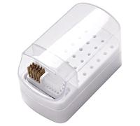 UKCOCO Boîte de rangement pour polissage des ongles organisateur de mèches à ongles bits à ongles morceaux de perceuse à ongles case de stockage de foret Plastique Transparent