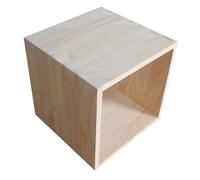 UKCOCO Boîte de Rangement Structure à Queue D'aronde Beige en Bois Massif Robuste et Solide Design Modulaire pour Artisanaux et Bureau Minimaliste