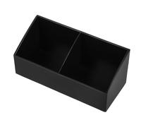 UKCOCO Boîte de Rangement The Sachet Noire en Pp 2 Compartiments pour Instant Coffee et Snack, pour Bar Counter ou Bureau, Espace Polyvalent et Organisé
