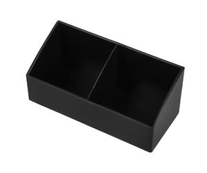 UKCOCO Boîte de Rangement The Sachet Noire en Pp 2 Compartiments pour Instant Coffee et Snack, pour Bar Counter ou Bureau, Espace Polyvalent et Organisé
