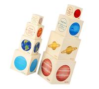 UKCOCO Boîtes Planètes Jouets Éveil pour Bébés Boîtes Interactives Empilables Système Solaire pour Garçon Fille