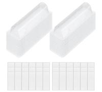 UKCOCO Boîtes Transparentes Espace Visible et Organisé Lot de 60 en PVC pour Soin des Lèvres et Billets pour Bricolage et Usage Quotidien