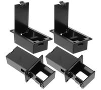 UKCOCO Boîtier de Batterie 9v Facile à Transporter pour Guitare et Basse 4 Pièces Boîte à Piles en Plastique Noir, Remplacement, Installation à Plat pour Ktv et Maison