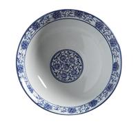 UKCOCO Bol à Ramen en Céramique Bleue de Style Chinois, Difficile à Renverser et Facile à Nettoyer, Grand Ouverture pour Nouilles et Soupe