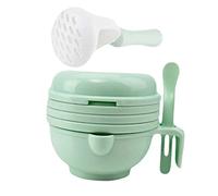 UKCOCO Bol De Broyage Multifonction Pour Compléments Alimentaires Avec Cuillère Et Bâtonnet Pour Moudre Pâte Purée Et Filtrer Facile à Ranger Et Transporter