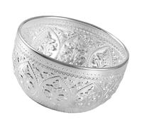 UKCOCO Bol Étain Thaïlandais Sculpté à Motifs Incurvés Bol Multifonction pour Présentation Eau Massage et Huiles Essentielles Stable et Lisse de Épaisseur Style Culturel Raffiné