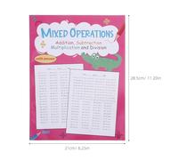 UKCOCO Books Math Workbook For Elementary Students Pages Addition Subtraction Multiplication Division Practice Structured Arithmetic Exercises For School And Home Use