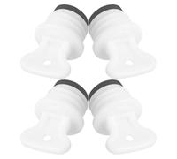UKCOCO Bouchon à Vis en Caoutchouc Blanc pour Bouillotte, Bouchon de Fermeture Étanche Portable, Isolation, Lot de 4 Pièces pour Usage à Domicile Bureau