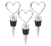 UKCOCO Bouchon de Vin Réutilisable en Métal de Cœur pour Bouteilles de Vin et Boissons Présent Visite Ami Fête Maison