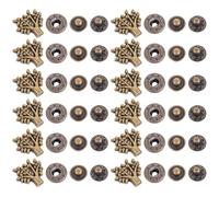 UKCOCO Boucle de Portefeuille Ensembles de Boutons-pression en Bronze en Alliage de Zinc Design Rétro Unique 20 et Gravures Classiques pour Bricolage