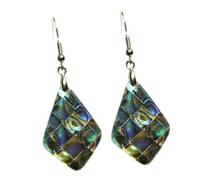 UKCOCO Boucles D’oreilles Coquillage Pendantes en Coquille D’ormeau Angulaire Alliage Naturel Femme Shopping Travail Élégantes Couleur Aléatoire