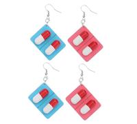 UKCOCO Boucles D'oreilles Créatives En Bois Style Original Matériau En Bois Design Pour Infirmière Fêtes 2 Paires