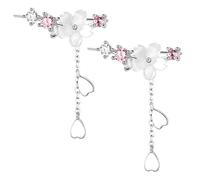 UKCOCO Boucles D'oreilles Fleurs pour Filles Délicates en Cuivre Faciles à Porter Enlever, Boucles D'oreilles Fleuries Uniques pour Adolescentes, pour Anniversaire