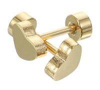 UKCOCO Boucles D'oreilles Lot de 2pcs Forme Cœur en Acier Inoxydable Fermeture à Vis Stable, Légères Femmes et Filles en Vacances ou Mariages