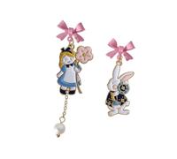 UKCOCO Boucles Oreilles Nœud Lapin Boucles Oreilles Pendantes Pour Femme Bijoux Décorés Avec Motifs Irréguliers