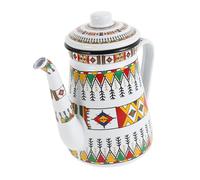 UKCOCO Bouilloire Émaillée Cafetière Émail pour Lait et Eau Compatible Cuisinière à Induction et Gaz Design Ergonomique avec Poignée Confortable Résistante à Haute Température Corrosion