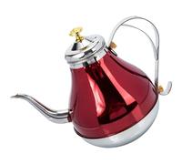 UKCOCO Bouilloire Inox 1,2 L Rouge avec Filtre Intégré, Bouilloire Domestique Résistante la Chaleur, Théière Anti-brûlure pour Maison, Bureau et Voyage