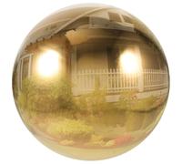 UKCOCO Boule Décorative Extérieure Acier Inoxydable Réfléchissant Miroir Creuse Dorée Or Titanium Boule Flottante pour Jardin et Étang Décoration Métallique Résistante