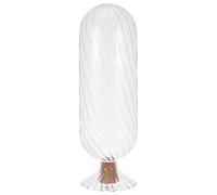 UKCOCO Bouteille en Verre Transparente Haute avec Bouchon en Liège, Flacon de Présentation Inversé pour Contenir Graines ou Allumettes, Récipient Hermétique Décoratif Stable