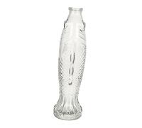 UKCOCO Bouteille Verre Transparente avec Bouchon Liège pour DIY Vase Forme de Poisson pour Fleurs Parfum et Messages de