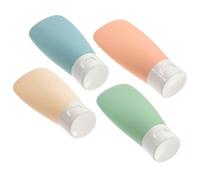 UKCOCO Bouteilles De Maquillage Vides Distributeur De Cosmétiques 4 Pièces 60ml Plastique Transparent Voyage Anti-fuite Portables