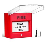 UKCOCO Bouton Alarme Incendie Verre avec Déverrouillage Manuel Urgence Contrôleur Électrique pour Maison Bureau et Publics Conçu pour Activation Rapide