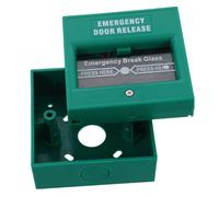 UKCOCO Bouton De Bris De Glace Réarmable Alarme De Sortie De Secours Certifié Fonction Réinitialisation Rapide pour Urgences Incendie Compatible Systèmes D’Alarme Traditionnels Utilisation Bâtiment