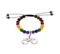 UKCOCO Bracelet Arc-en-ciel Lgbt en Chaîne Tressée, 6 Couleurs, Décoration de Poignet Légère pour Hommes et Femmes, Accessoire Fête Fierté Gay et Lesbienne