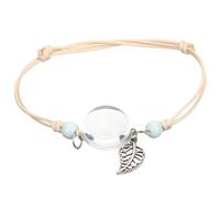 UKCOCO Bracelet Corde en Coton Léger de Fleurs Séchées en Verre Confortable et Distinctif pour Femme pour Mariage et Fiançailles