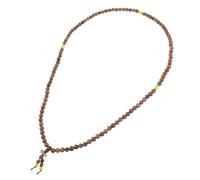 UKCOCO Bracelet en Perles de Bois 108 Perles Artisanal Robuste Unisexe Naturel Quotidien Bijoux Ethnique Taille Unique Adaptée Présent Homme Femme