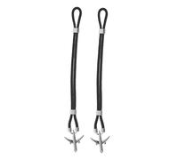 UKCOCO Bracelet Homme Noir en Corde Tressée Double Couche avec Breloque Avion Argentée, Lot de 2 Bracelets Ajustables Légers et Robustes, Accessoire Mode pour Voyageurs et Pilotes