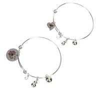 UKCOCO Bracelet Mère-fille Acier Inoxydable Léger et Ajustable Design Cœur Symbolique Cadeau pour Femme et Fille Accessoire Assorti pour Occasions Spéciales