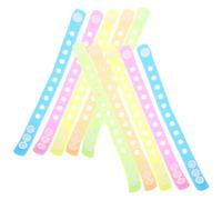 UKCOCO Bracelets Lumineux Phosphorescents en Pvc, Lot de 10 Pièces Multicolores, Accessoires de Fête pour Garçon et Filles et Concerts, Bracelets Fluorescents pour Soirées Festives