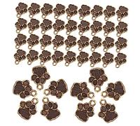 UKCOCO Breloques de Patte de Chien Alliage de Zinc 100 Pcs Unisexe Couleur Bronze Antique pour Fabrication Bijoux DIY Bracelets Colliers Présents Anniversaires Noël