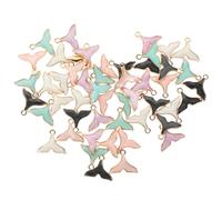 UKCOCO Breloques Queue De Poisson 50pcs Multicolore Alliage Pour Bijoux Diy Femme Créative Décoration Festival Anniversaire Noël