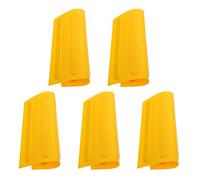UKCOCO Briques de Sol Pvc Aveugle Robustes 30x30 Cm Jaunes à Rainures, Lot de 5 Panneaux Routiers Imperméables pour Trottoirs, Autocollants Multifonctions pour Aidants Visuels, Usage