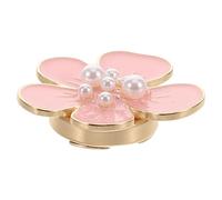 UKCOCO Broche à Foulard Élégante Fleur Perlée en Alliage Robuste, Épingle de Sûreté Mode pour Femme, Accessoire Polyvalent Tenue Chemise Col et Châle, Finition Lisse Rose