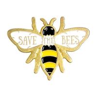 UKCOCO Broche Abeille Émaillée en Alliage Écologique sans Nickel Petite Taille Légère Accessoire Vestimentaire pour Femme Décoration Col Veste Écharpe Présent