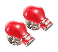 UKCOCO Broche de Boxe Décoration Élégante pour Hommes en Métal Rouge et Accessoire Sport Lot de 2pcs pour Tenues Quotidiennes