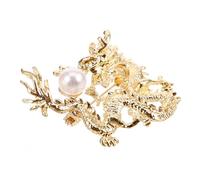 UKCOCO Broche Dragon Chinoise Unisexe Inoxydable Épingle à Revers pour Costume et Vêtements Accessoire et Élégant pour Cadeau Nouvel An