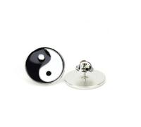 UKCOCO Broche Femme en Alliage de Zinc Forme Octogonale Tai Chi 3pcs, Décoration Élégante et Confortable pour Festivals et Rassemblements