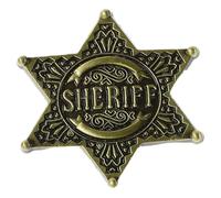 UKCOCO Broche Hexagonale En Alliage Rétro Vintage, Insigne Étoile Sheriff Pour Vêtements Homme, Accessoire Déguisement Cosplay Fête, Bijou Badge Décoratif Élégant
