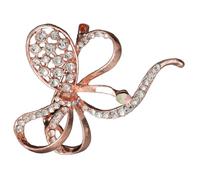 UKCOCO Broche Noeud Rose Doré Épingle Décorative pour Femme Accessoire Chic pour Écharpe Cardigan Robe Fête et
