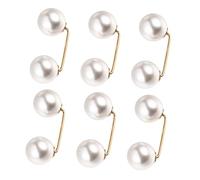 UKCOCO Broche Perle Fausse 6 Pcs Alliage Épinglette Sécurité pour Jupe Femme Châle Col Décoration Élégante Accessoire Vêtement Usage Quotidien Festif 1 Blanc